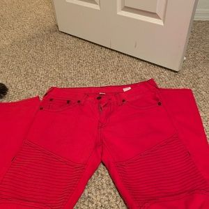 True religion red jeans